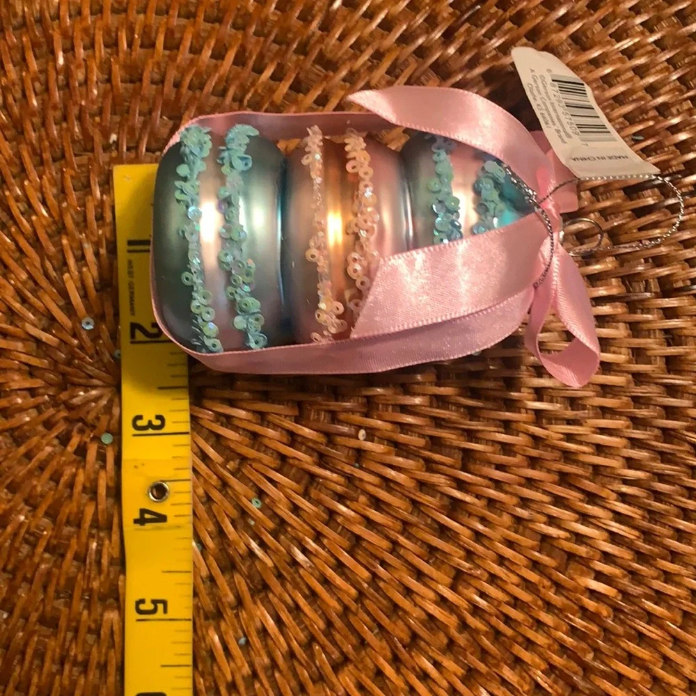 Macaron Trio Hanging Ornament by Gerson NWT